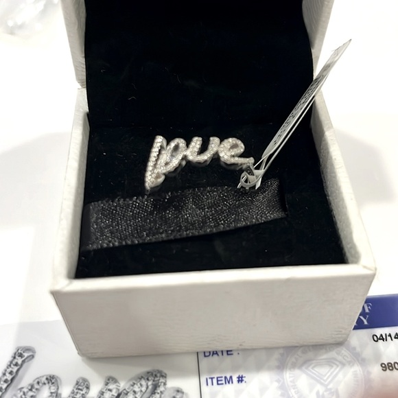 💎STERLING SILVER RING STAMPED 925 CONTAINS (71)NATURAL DIAMOND BRAND NEW SIZE 6 - Picture 2 of 3